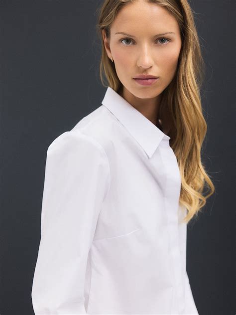 Buy White Fitted Stretch Essential Long Sleeve Shirt from Next India