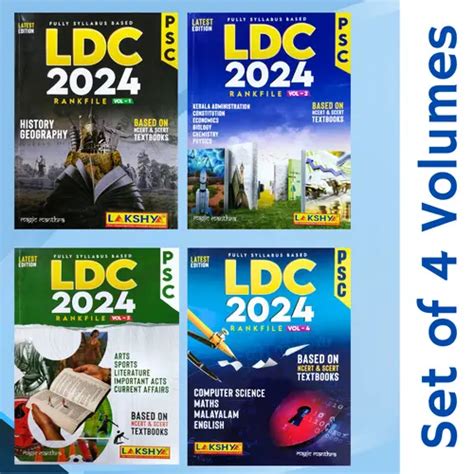 Kerala PSC | LDC 2024 Rank File Set of 4 Volumes | Lakshya Publications ...