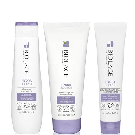 Biolage Hydrasource Hydrating Shampoo, Conditioner and Blow Dry Lotion ...