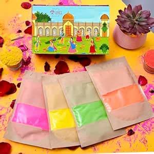 Buy Natural & Organic Holi Colors, 320gm, Flavor x 4, 80gm Gulal Holi ...