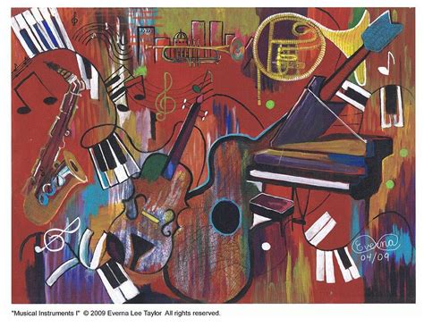 Image result for Musical Instruments Painting