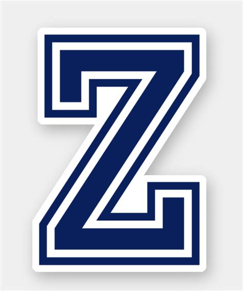 Z, Custom Color Letter Z Sporty College Font Alphabet Sticker Zazzle Com Letter Z Fonts Alphabet ...