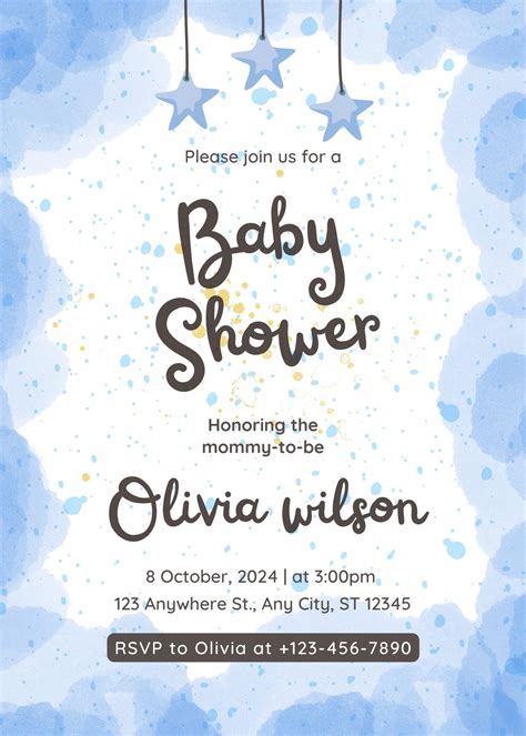 Free Template For Baby Boy Shower Invitations at Evie Rounsevell blog