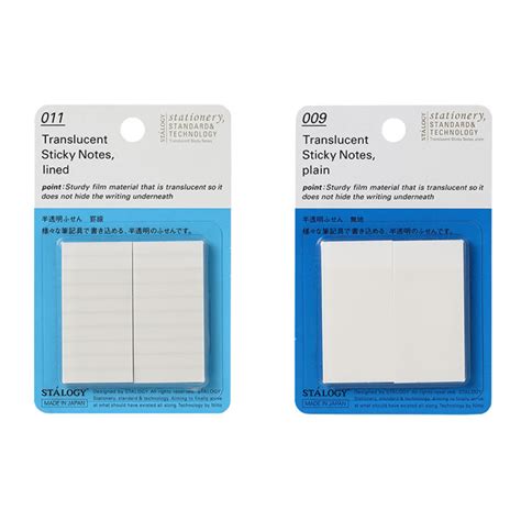 Stalogy Transparent Sticky Notes - Lined / Plain - 25 mm – Bumbo ...