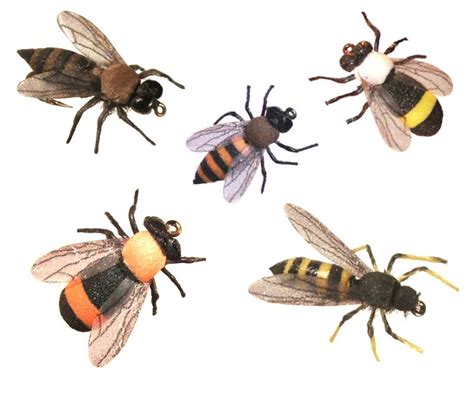 Cabin River Flies SynthFly Wasp & Bee 5-Pack (Yellow Jacket, Honey Bee ...