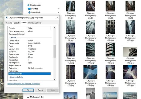EXIF Metadata 的图像结果