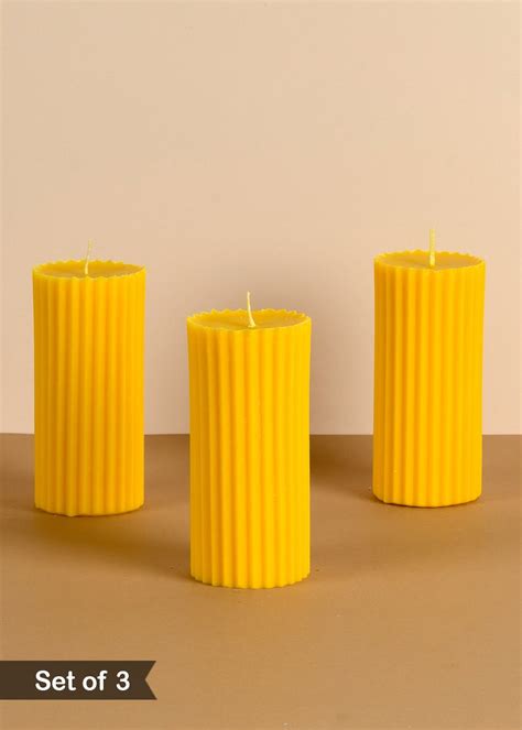 Get Combo of 3 Banana Yellow 'Belief' Candles - Fête Tropical Scented ...
