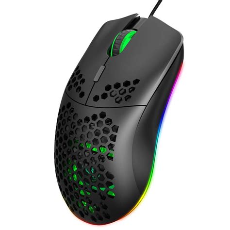 HXSJ J900 RGB Lighting Honeycomb Holow Programmable Gaming Mouse– UNIQKART