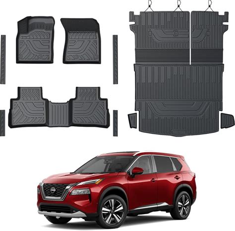GALVAGNITE Ensemble de tapis de sol pour Nissan Rogue 2025 2024-2021 ...