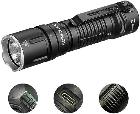 CSTEBOKE Sofirn SC33 Super Bright 5200 Lumens LED Flashlight, USB C ...