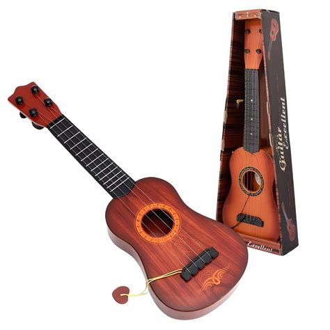 Buy MM TOYS Guitar Toy 4 Strings Wooden Look Music Toy for Kids Online ...