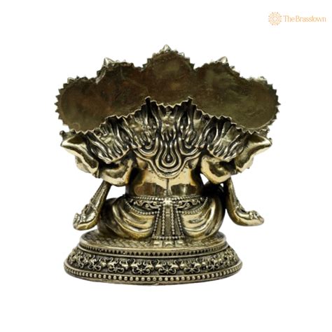 Brass Panchamukhi Ganesha Idol – A Unique Artistic Creation 3.5 Inch