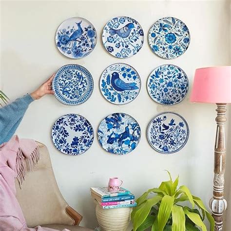 RITUALISTIC Iron Holland Wall Plates- Set Of 9 | Wall Decoration Items ...