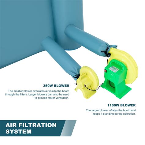 Inflatable Paint Booth with 2 Electric Air Blower Pumps, Inflatable ...