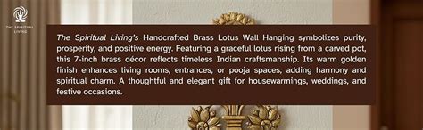 Buy The Spiritual Living Brass Lotus Wall Hanging | 7 Inch | Wall Decor ...