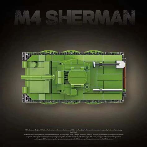 Quan Guan - 100272 - Military - M4 Sherman Tank - 480 Pieces – BrixBuilders