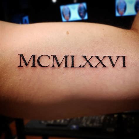 Roman Numerals 1995 Tattoo