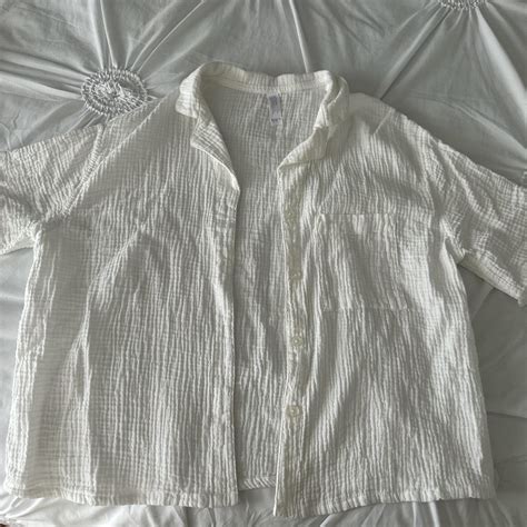 Beach cover up. White. Size small. Worn once... - Depop