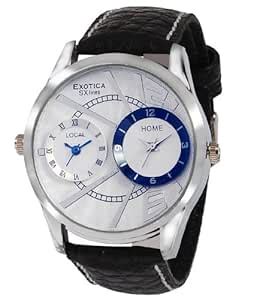 Exotica Analog White Blue Dial Men's Watch (EF-80-Dual-White-Blue ...