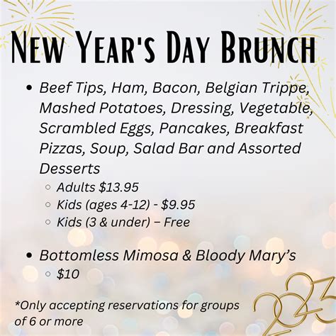 New Year's Day Brunch - Homestead
