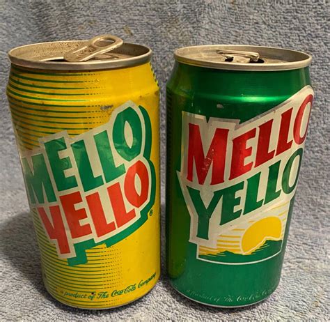 2 Mello Yello Soda Pop Cans - Coca Cola Company | #4061357823