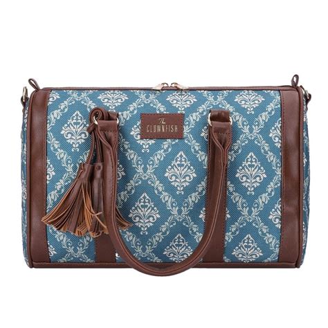 THE CLOWNFISH Lorna Printed Handicraft Fabric Handbag for Women Office ...