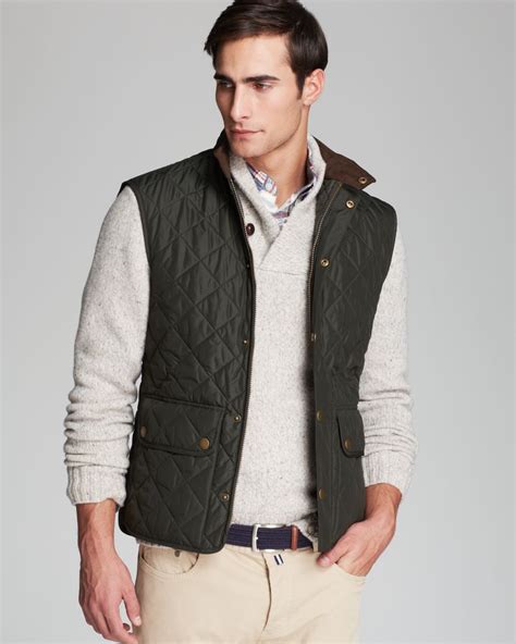 Barbour Lowerdale Quilted Polar Fleece Gilet Vest in Green for Men - Lyst