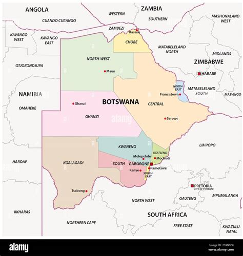 Botswana south africa border map hi-res stock photography and images ...
