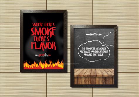 Grill Box quote posters design from Regin Designs