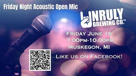 Friday Night Acoustic Open Mic #4, Unruly Brewing Company, Muskegon, 16 ...
