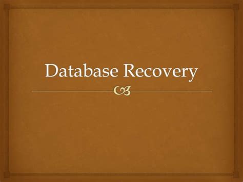 Image result for Database Recovery