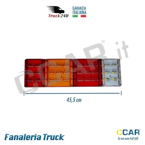 Set 2 Luci Posteriori LED Per Rimorchio/Camion 24V - Freccia Sequenziale, Stop, Posizione, Retromarcia (46 LED)