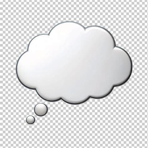 Thought bubble on transparent background | Premium AI-generated PSD