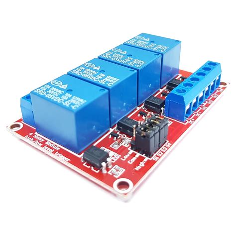 DIYables 4-Channel Relay Module 5V for Arduino, ESP32, ESP8266 ...