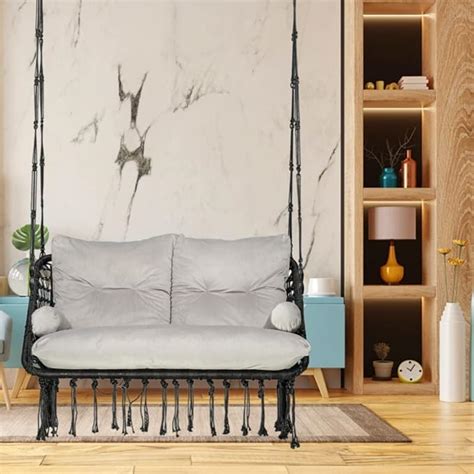 Patiofy Double Seater Swing - 2 Seater Swing for Balcony with Large ...