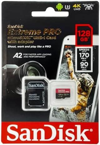 SanDisk 64GB Extreme Pro microSDXC Card U3 V30 A2 170MB/s R 90MB/s W ...