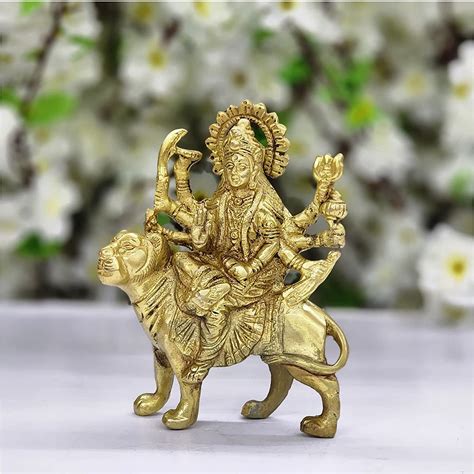 Durga Ma Statue in Brass Durga Ma Idol for Navratri India | Ubuy