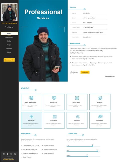 Free WordPress Resume Template