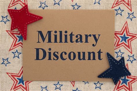 Military Discount Note with Patriotic Stars Stock Image - Image of ...
