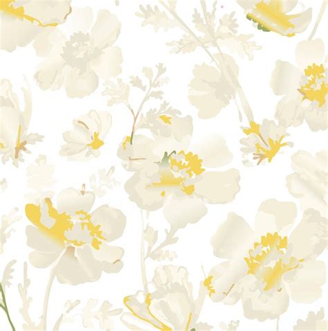 Seamless pattern featuring a watercolor bouquet of abstract cosmos ...