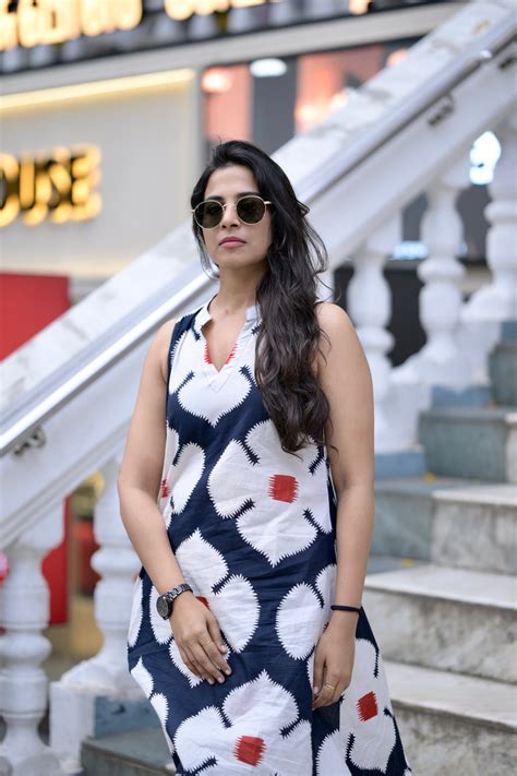 Taara (abstract) - floral handblock A line organic cotton kurta set in ...