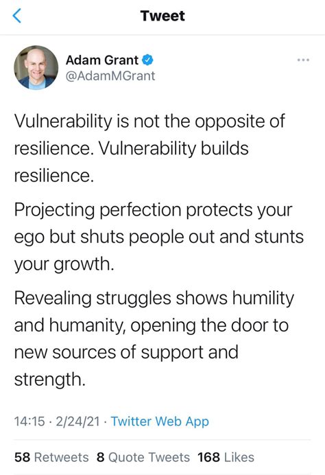 Vulnerability is not the opposite of resilience. 💯 https://lnkd.in ...
