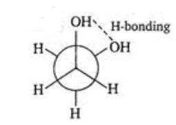 Which of the following conformers for ethylene glycol is most stable