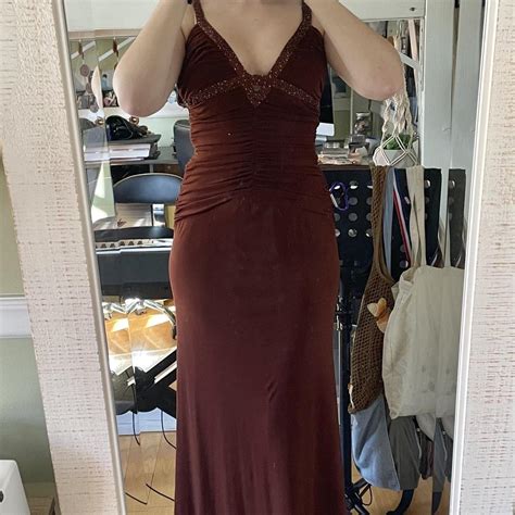 Brown Floor Length Dress