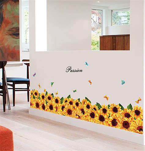 Jaamso Royals Wall Decor 'Sun Flower Skirting line ' Wall Sticker (PVC ...