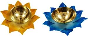 AFTERSTITCH lotus lamp for pooja room flower shaped Diyas in brass for ...