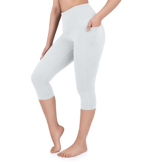Capri Leggings With Side Pockets Size 20, 17" Inseam White - Walmart.com