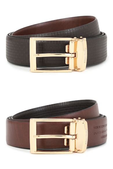 Buy Men Brown Textured Formal Belt Online - 705033 | Allen Solly