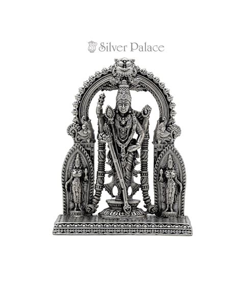 Lord Murugan Silver Idol – Divine Statue For Pooja And Home Decor ...
