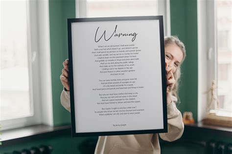 Warning Print by Jenny Joseph Warning Printable Poem by Jenny Joseph ...
